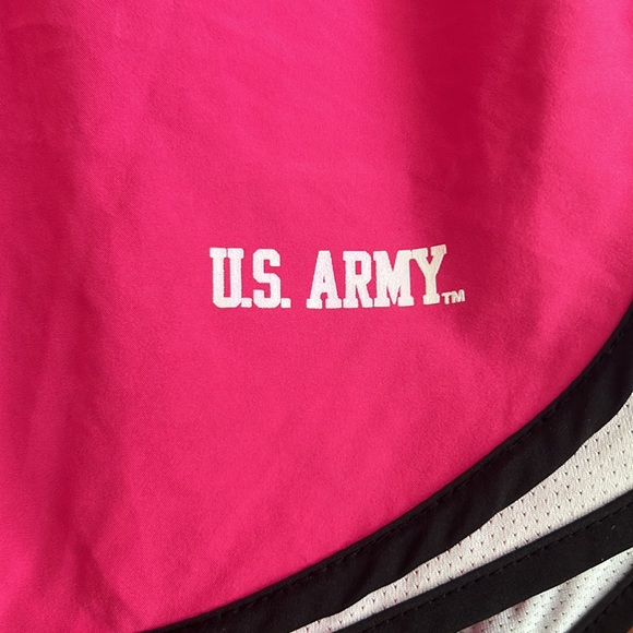 Nike dry fit shorts “USArmy”, bright pink with white and black trim, size L - Picture 3 of 7